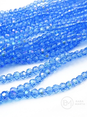 Cristal ~ Mărgele fațetate AB de 3 mm ~ 160 bucăți ~ 50 cm 1 șir 342337