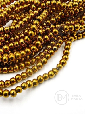 Mărgele de sticlă 3mm gaură 1mm 1wt ~32cm ~ 100buc 343830