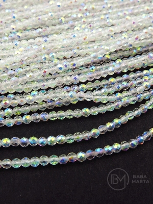 Cristal ~bilă fațetată de 2 mm ~180 buc ~36 cm 1 șir 342418