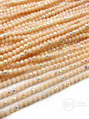 Cristal ~bilă fațetată de 2 mm ~180 buc ~36 cm 1 șir 342421
