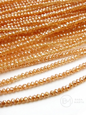 Cristal ~2x1.5mm fațetat ~180 buc ~36cm 1 șir 342422