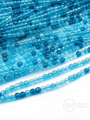 Cristal ~bilă fațetată de 2 mm ~180 buc ~36 cm 1 șir 342426