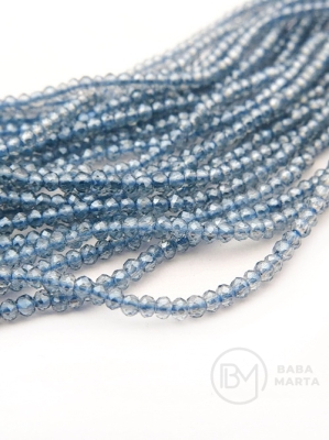 Cristal ~2x~1.5mm albastru AB ~220 bucăți ~36cm 1 șir 342487