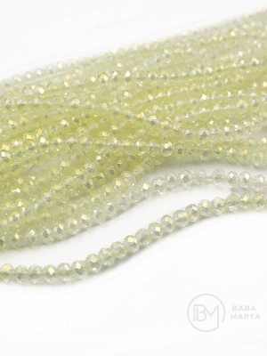 Cristal ~2x~1.5mm AB galben ~220 buc ~36cm 1 șir 342490
