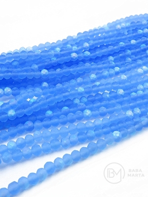 Cristal mat ~3.3x~2.7mm fațetat jumătate AB ~145 buc ~38cm 1 șir 342507