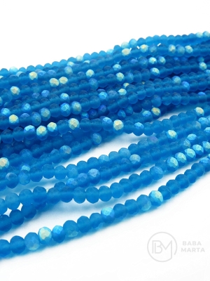 Cristal mat ~3.3x~2.7mm fațetat jumătate AB ~145 buc ~38cm 1 șir 342508
