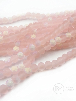 Cristal mat ~4x~3.5mm fațetat jumătate AB ~110 buc ~38cm 1 șir 342513