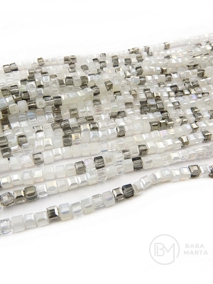 Cub de cristal 2,5x2,5mm colorat ~180 buc ~45cm 1 șir 342532