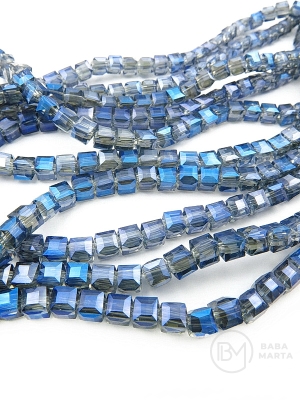 Cub de cristal 4x4mm AB ~98 buc ~40cm 1 șir 342539