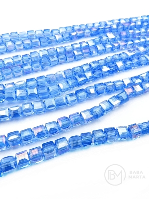 Cub de cristal 4x4mm AB ~98 buc ~40cm 1 șir 342554