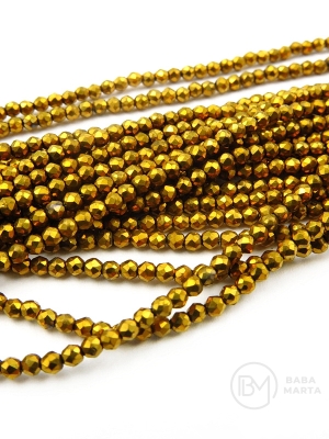 Cristal ~bilă fațetată de 2 mm ~175 buc ~36 cm 1 șir 342583