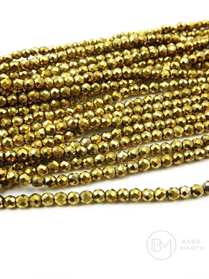 Cristal ~bilă fațetată de 2 mm ~175 buc ~36 cm 1 șir 342585