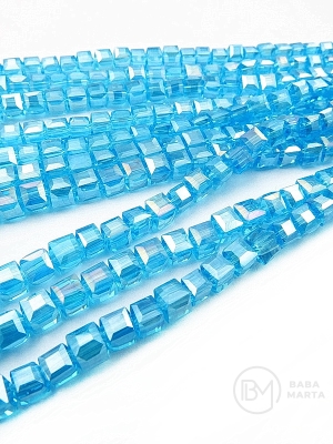 Cub de cristal 4x4mm AB ~98 buc ~40cm 1 șir 342638