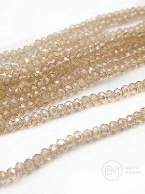 Cristal ~3x~2.5mm efect AB ~160 buc ~38cm 1 șir 342780