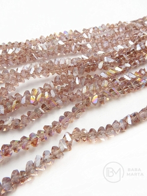 Triunghi de cristal 3x4x3mm arc AB ~33cm ~130 bucăți 1 șir 342817