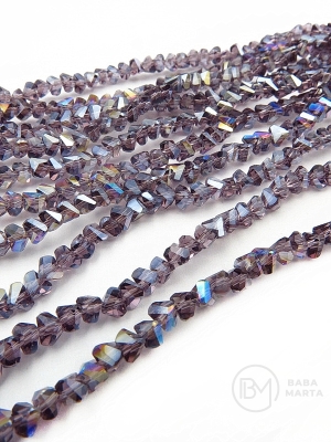 Triunghi de cristal 3x4x3mm arc AB ~33cm ~130 bucăți 1 șir 342818