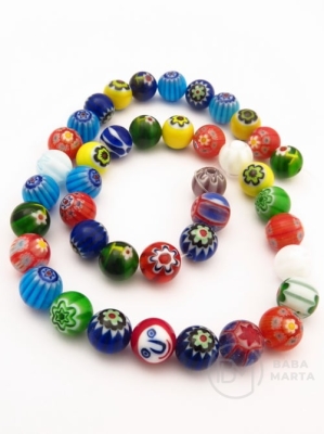Mărgele de sticlă Millefiori și Lampwork
