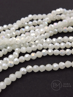 Mărgele de sticlă 3mm imitație de jeleu AB ~92 pieces ~30cm 1 șir 343603