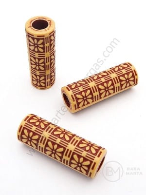 Mărgele 30x11mm imitație lemn gaură 5mm 1 pachet 40g ~18 buc 312820