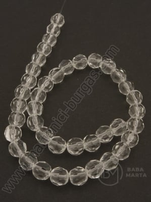 Mărgele de sticlă 8mm transparente fațăt ~40 bucăți 1 bucată 343301
