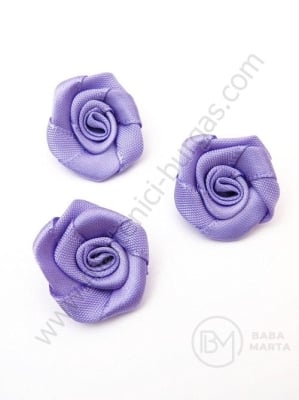 Roz satinat violet ~25mm 1 pachet 10 buc 461409