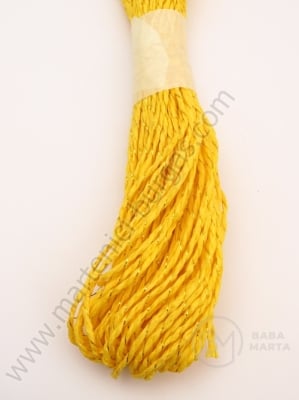 Sfoară de papieri 2mm cu sclipici galben ~25 metri 1 buc 181251