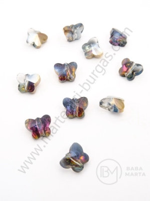 Fluture cristal 6x7.5x4.5mm gaură galvanizată 1.2mm 1 pachet 5 buc 335360
