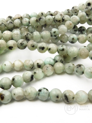 Jasp Kiwi natural, bilă 6mm 38cm ~61 bucăți 1 șir 351020