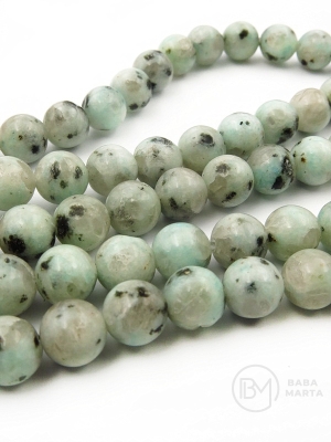 Jasp kiwi natural, bilă 8mm, 38cm ~47 bucăți, 1 șir 351021