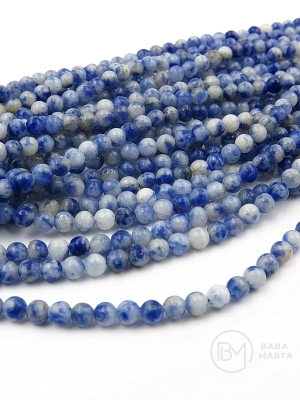 Sodalit natural, bilă de 3mm, 40cm, ~130 bucăți, 1 șir 351023