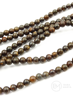 Bilă de bronzit 4mm ~96 buc ~38cm 1 şir 351184