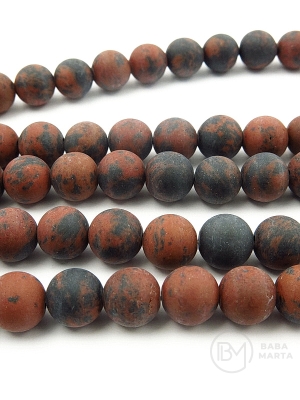 Obsidian mahon MAT bile 8mm ~47 bucăți 38cm 1 șir 351204