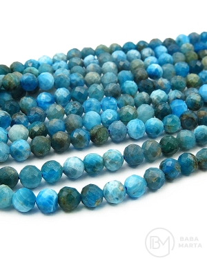 Bilă fațetată naturală de apatit 5mm 40cm ~80 bucăți 1 șir 351242