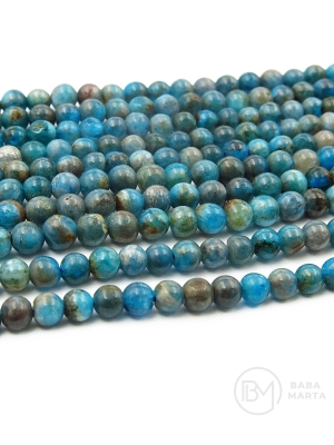 Apatită ~4mm bilă naturală 39cm ~95 bucăți 1 șir 351243