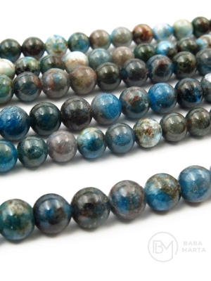 Apatită ~7mm bilă naturală 38cm ~53 bucăți 1 șir 351245