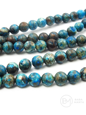 Bilă naturală Chrysocolla 6mm 38cm ~61 bucăți 1 șir 351247