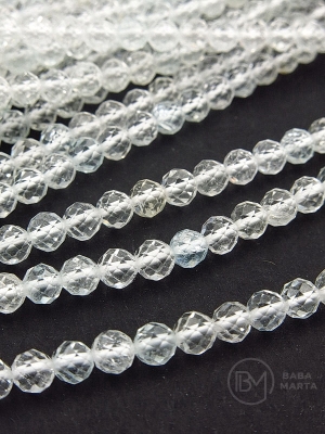 Topaz ~4mm bilă fațetata albă 39cm ~100 pieces 1 șir 351268