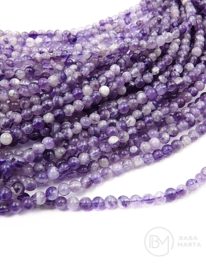 Margele de amethyst 4mm ~90 bucata 1 bucata 351318