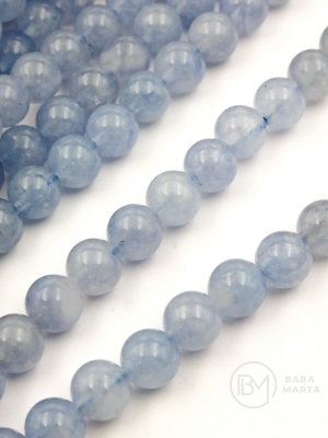 Mărgele de acvamarin 8mm ~48 bucăți 1 buc 351336