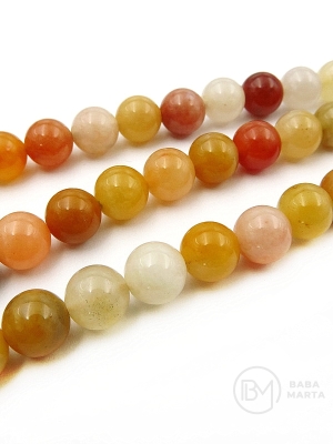 Bilă de jadeit natural de 8mm, 37cm ~46 bucăți, 1 șir 351351