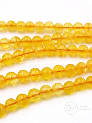 Mărgele naturale cu citrină ~4,5 mm ~88 bucăți 39 cm 1 șir 351396