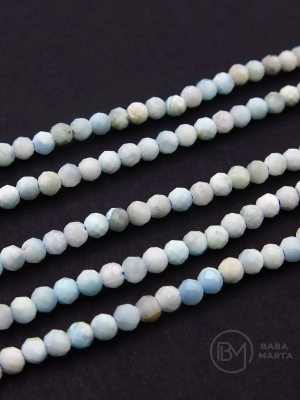 Larimar natural ~ bilă fațetată de 2,7 mm ~ 145 bucăți 39 cm 1 șir 351408