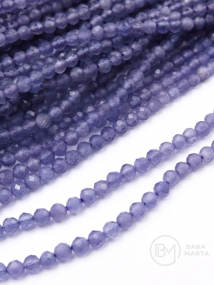 Jadeit ~ bilă fațetată de 3 mm ~ 125 buc 36 cm 1 șir 351483