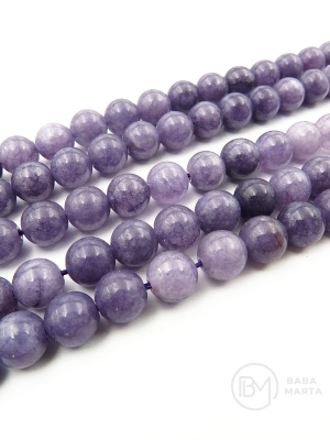 Bilă de jadeit natural de 8mm, 38cm ~47 bucăți, 1 șir 351492