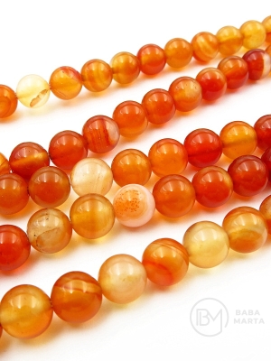 Bilă de agat natural 8mm 38cm ~48 bucăți 1 șir 351511