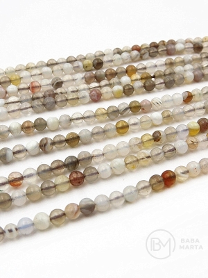 Agat Bostvana natural ~ bilă de 3 mm 38 cm ~ 110 bucăți 1 șir 351514