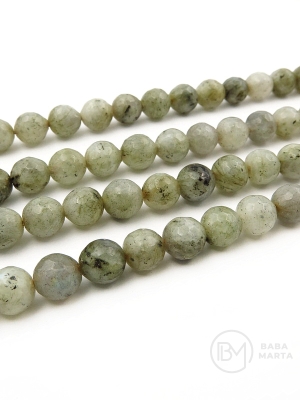 Bilă fațetată naturală de labradorit 8mm 37cm ~45 bucăți 1 șir 351516