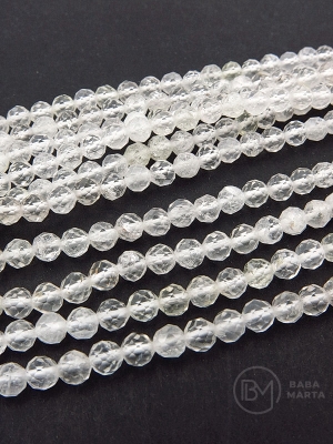 Glob de cristal Mountain 4mm fațetat ~95 buc 39cm 1 șir 351535