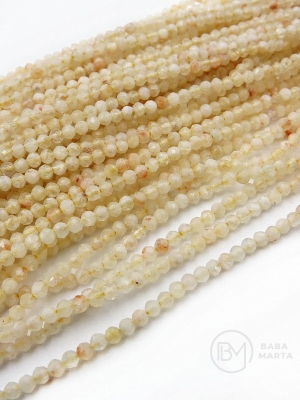 Mărgele naturale de citrină ~2.2mm fațetate ~180 bucăți 39cm 1 șir 351536