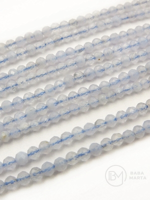 Mărgele naturale de agat 3mm fațetate ~133 bucăți 39cm 1 șir 351543 